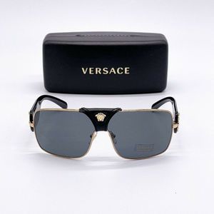 New Versace Black w/ Gold Accent Unisex Sunglasses